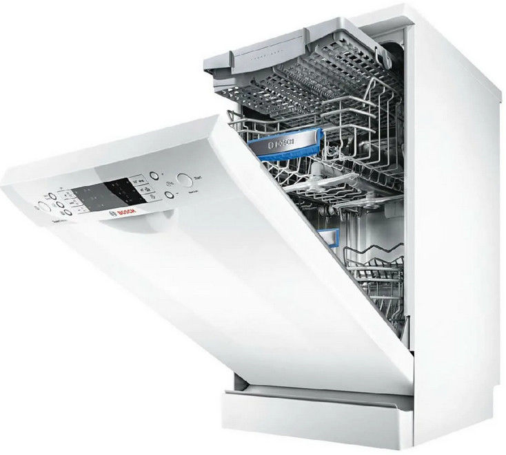 Посудомоечная машина с приоткрытой дверцей